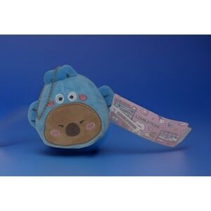 Rare Import Kawaii Hangyodon Cabybara Plush Lovelytoys 5x5 Zipper Coin Purse